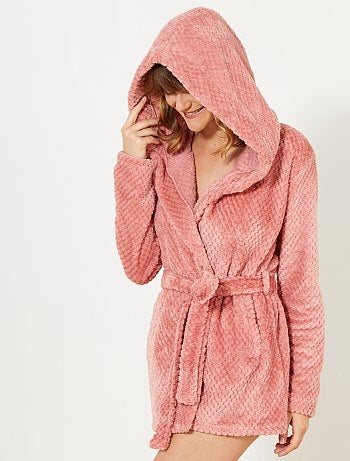 Roupão curto em imitação de pele - Kiabi