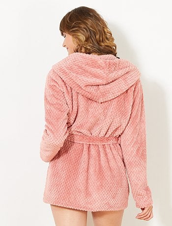 Roupão curto em imitação de pele - Kiabi