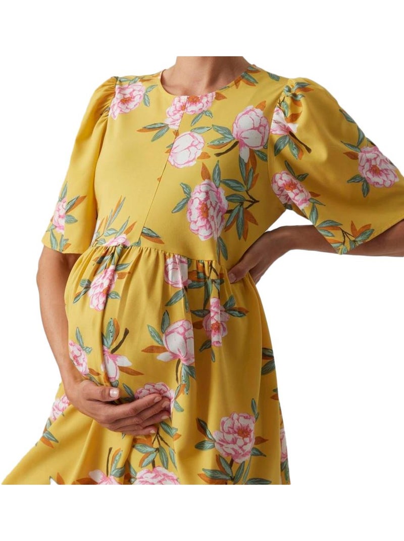 Roupão de Banho Amarelo para Mulher Mamalicious Palma Amarelo - Kiabi