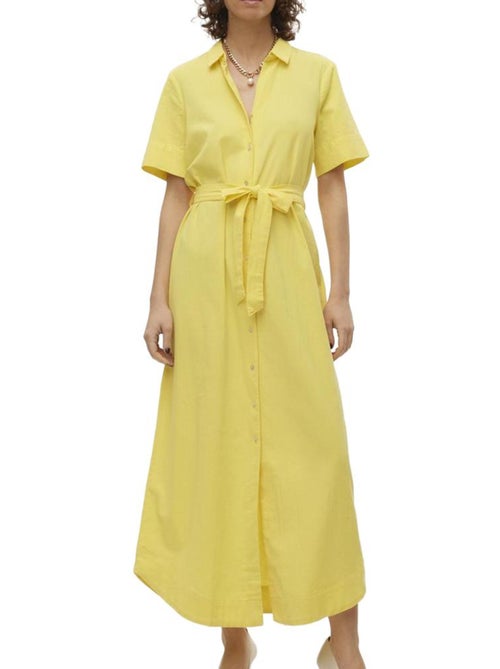 Roupão de Banho Amarelo para Mulher Vero Moda Hart - Kiabi Roupão de Banho Amarelo para Mulher Vero Moda Hart - Kiabi