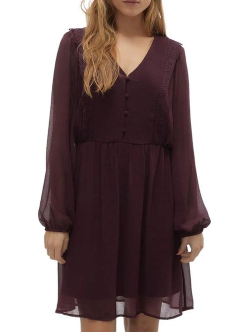 Roupão de Banho Bordeaux para Mulher Vero Moda Juna - Kiabi Roupão de Banho Bordeaux para Mulher Vero Moda Juna - Kiabi