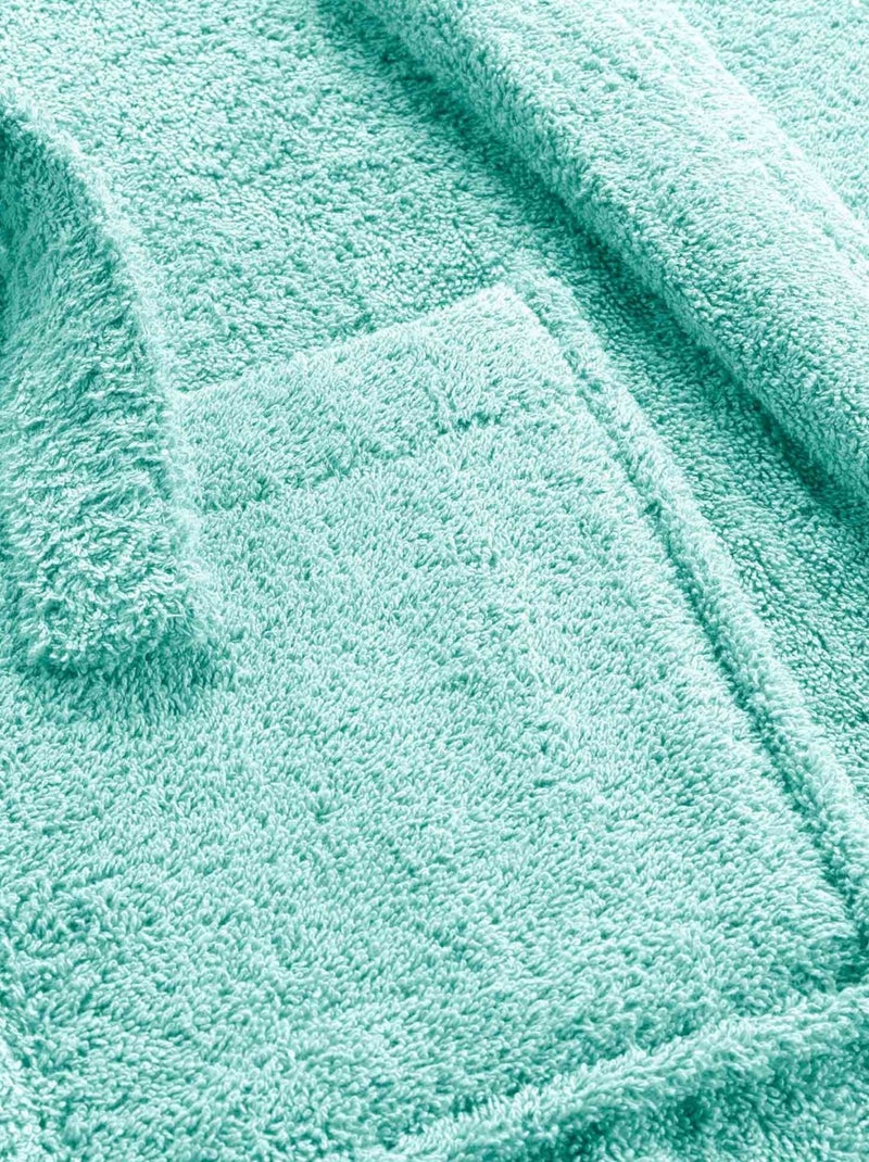 Roupão de banho com gola xaile simples Azul-celadon - Kiabi
