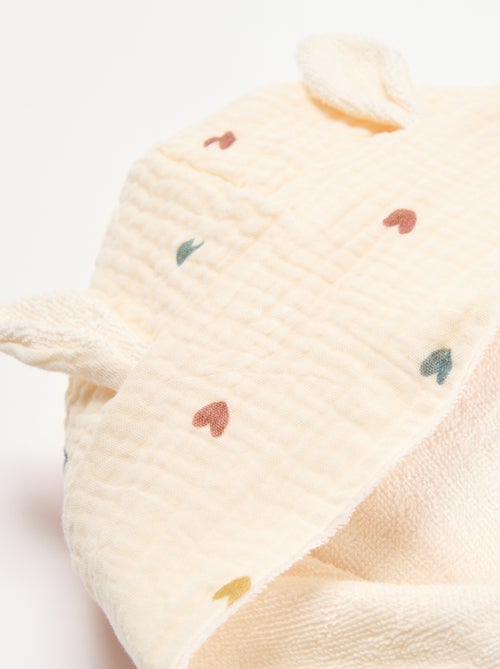 Roupão de banho em felpa e gaze de algodão - Kiabi Home - Kiabi