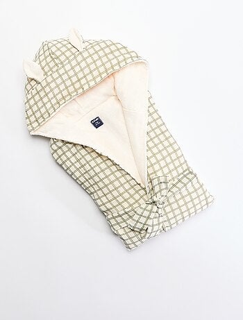 Robe de banho em felpo e gaze de algodão - Kiabi Home