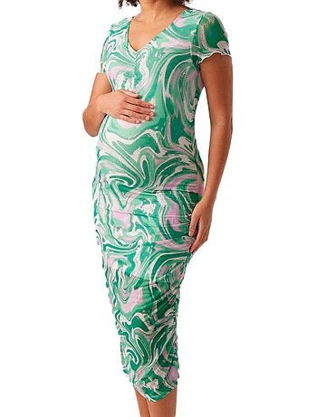 Roupão de Banho Feminino Mamalicious Swan Verde e Branco