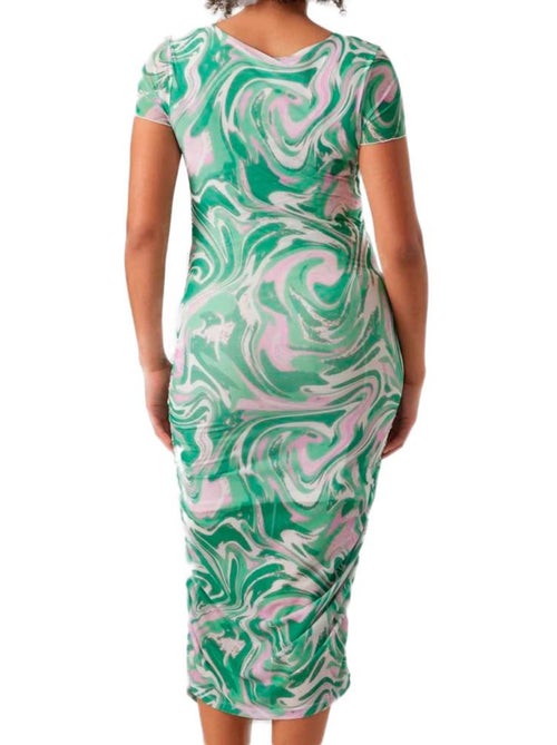 Roupão de Banho Feminino Mamalicious Swan Verde e Branco - Kiabi Roupão de Banho Feminino Mamalicious Swan Verde e Branco - Kiabi