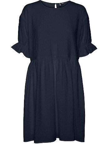 Roupão de banho feminino vero moda nabia azul marinho