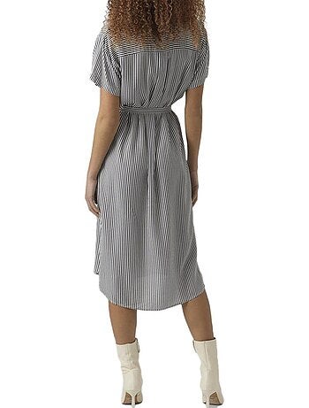 Roupão de banho vero moda bumpy em azul marinho/branco para mulher