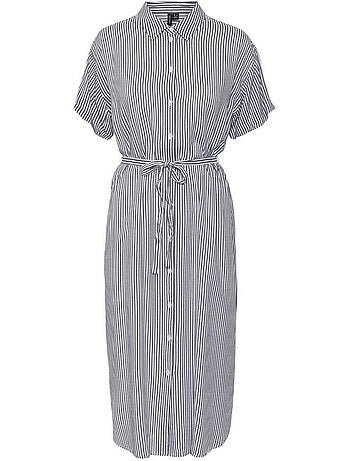 Roupão de banho vero moda bumpy em azul marinho/branco para mulher