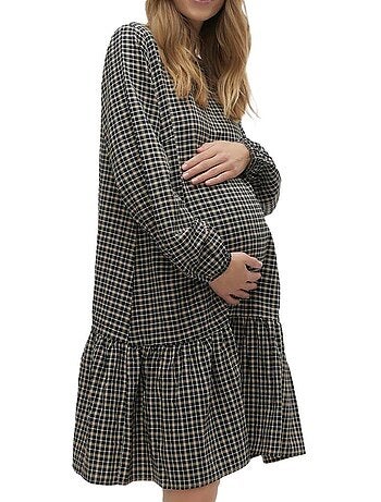 Roupão de Gravidez Mamalicious Anna para Mulher Preto/Beige