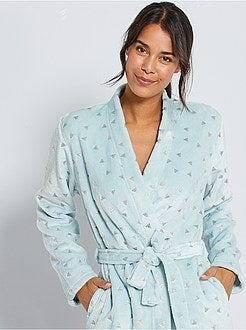 Roupão de interior com estampado brilhante - Kiabi