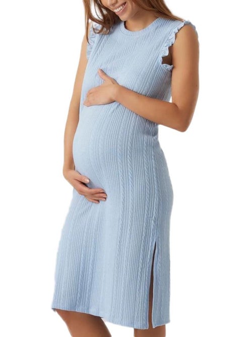Roupão de Maternidade Azul Vero Moda Nika para Mulher - Kiabi Roupão de Maternidade Azul Vero Moda Nika para Mulher - Kiabi