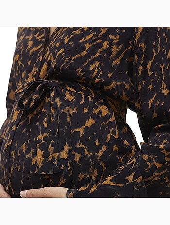 Roupão de Maternidade Vero Moda em Castanho/Preto para Mulher
