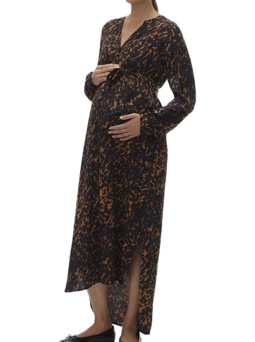 Roupão de Maternidade Vero Moda em Castanho/Preto para Mulher - Kiabi Roupão de Maternidade Vero Moda em Castanho/Preto para Mulher - Kiabi