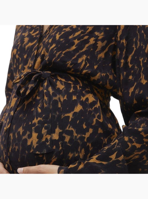 Roupão de Maternidade Vero Moda em Castanho/Preto para Mulher - Kiabi Roupão de Maternidade Vero Moda em Castanho/Preto para Mulher - Kiabi