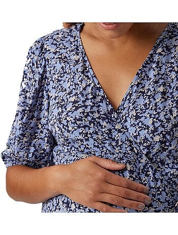 Roupão de Maternidade Vero Moda Henna Azul-Marinho/Preto para Mulher