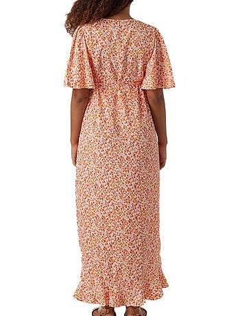 Roupão de Maternidade Vero Moda Henna Laranja/Branco para Mulher