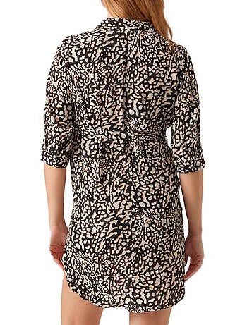 Roupão de Maternidade Vero Moda Maya Poel Preto/Castanho para Mulher