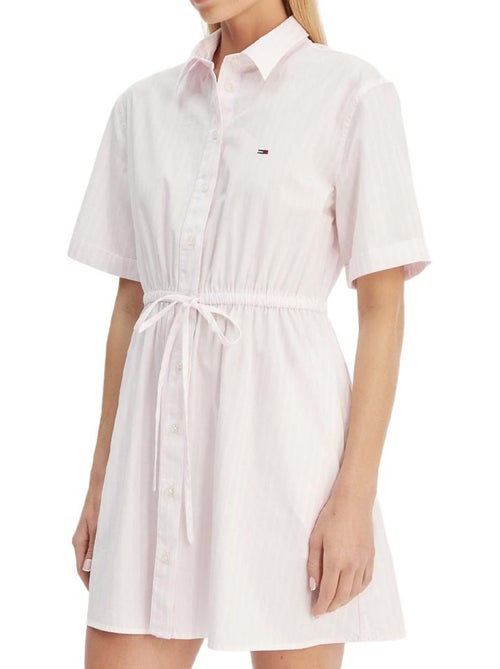 Roupão de Mulher Tommy Hilfiger às Riscas Rosa e Branco - Kiabi Roupão de Mulher Tommy Hilfiger às Riscas Rosa e Branco - Kiabi