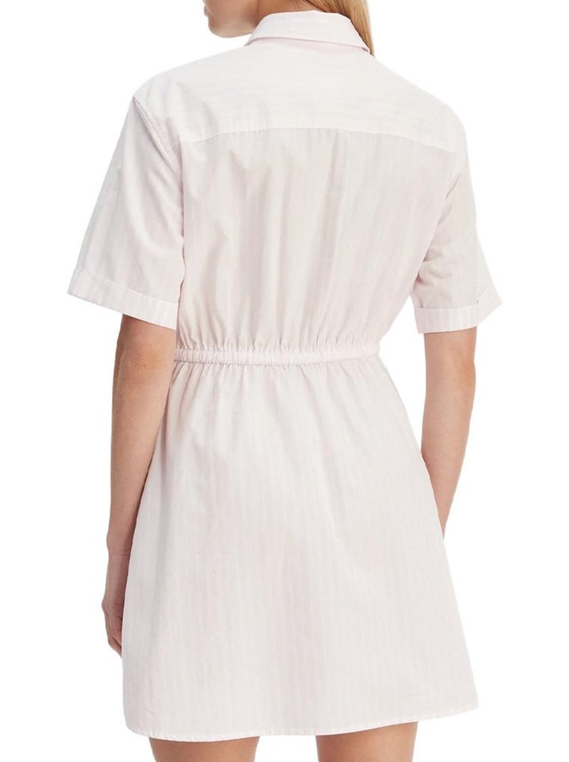 Roupão de Mulher Tommy Hilfiger às Riscas Rosa e Branco Rosa - Kiabi