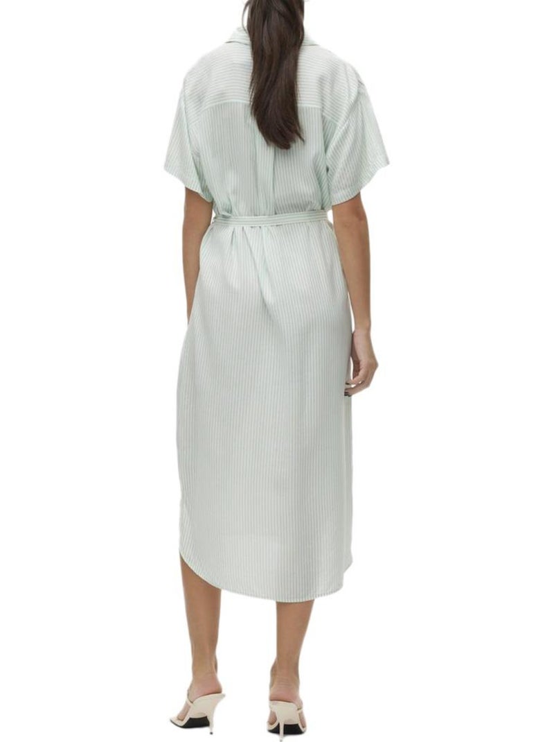 Roupão de Mulher Verde às Riscas Vero Moda Bumpy Verde - Kiabi