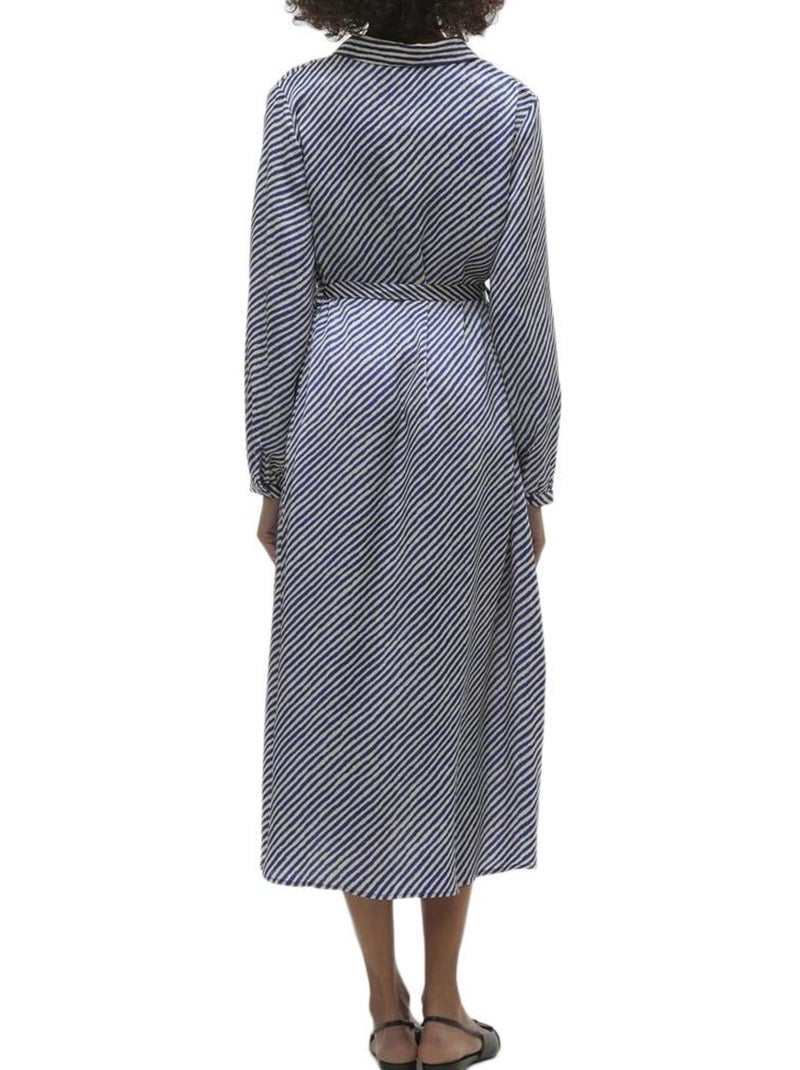 Roupão de Mulher Vero Moda Izel Azul às Riscas Branco - Kiabi