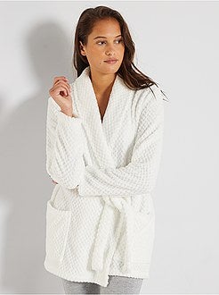 Roupão em malha peluche - Kiabi