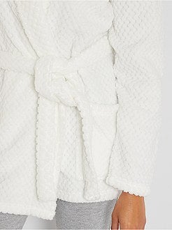 Roupão em malha peluche - Kiabi
