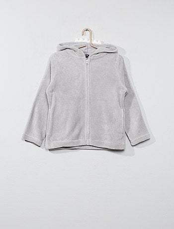 Roupão em malha polar com capuz 'leão' - Kiabi