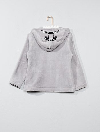 Roupão em malha polar com capuz 'leão' - Kiabi