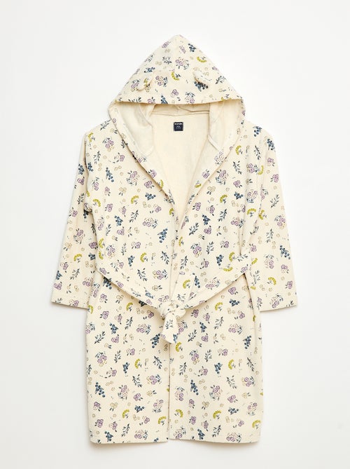 Roupão estampada em algodão felpudo - Kiabi