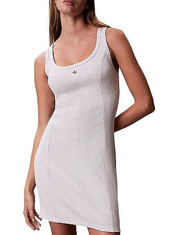 Roupão feminino cinzento claro calvin klein jeans