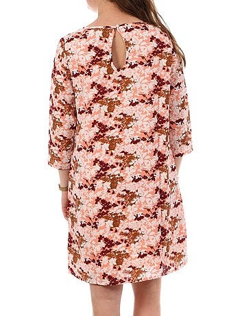 Roupão feminino kaporal cary rosa/branco