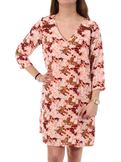 Roupão Feminino Kaporal CARY Rosa/Branco - Kiabi Roupão Feminino Kaporal CARY Rosa/Branco - Kiabi