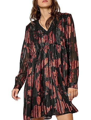 Roupão Feminino Kaporal MOON Preto/Vermelho