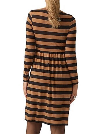 Roupão Feminino Mamalicious Nellie Preto/Laranja