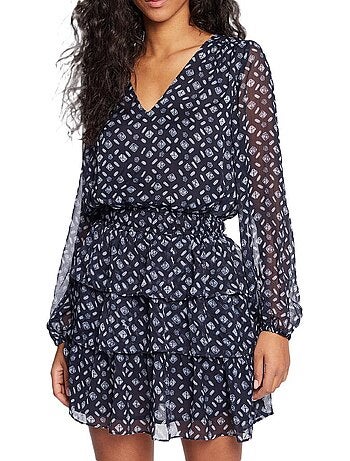 Roupão Feminino Pepe Jeans Eyra Azul com Padrões