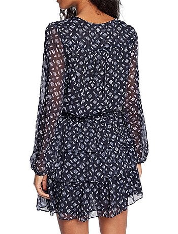 Roupão Feminino Pepe Jeans Eyra Azul com Padrões