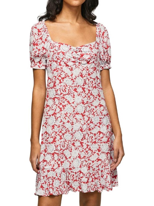 Roupão feminino pepe jeans pavana vermelho/branco - Kiabi Roupão feminino pepe jeans pavana vermelho/branco - Kiabi