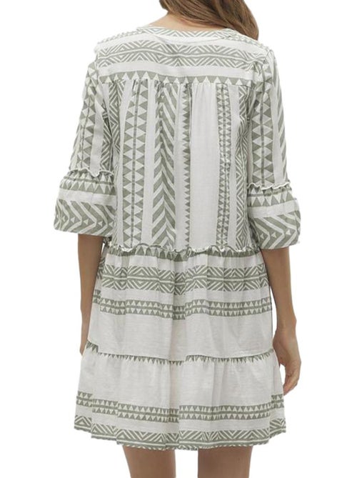 Roupão Feminino Vero Moda Dicthe Bege/Verde - Kiabi Roupão Feminino Vero Moda Dicthe Bege/Verde - Kiabi