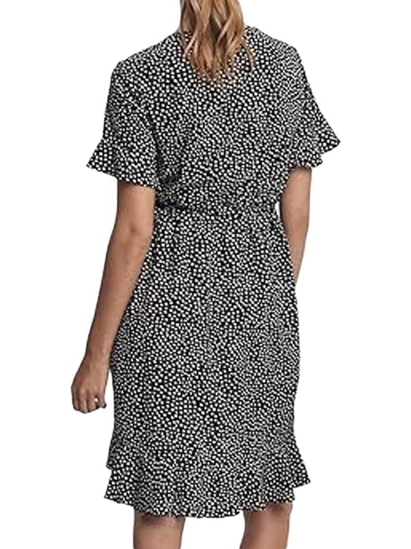 Roupão Feminino Vero Moda Henna Preto/Branco Preto - Kiabi