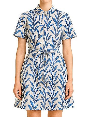 Roupão Feminino Vero Moda Zana Branco/Azul