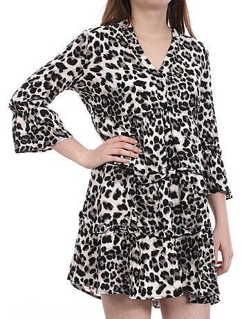 Vero Moda Easy: Robe Branca com Flores para Mulher