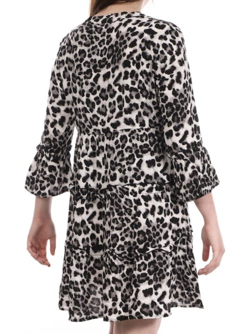 Roupão Leopardo Cinzento Feminino Vero Moda Easy - Kiabi Roupão Leopardo Cinzento Feminino Vero Moda Easy - Kiabi