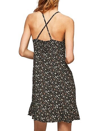 Roupão Preto com Padrões para Mulher Pepe Jeans Pospy