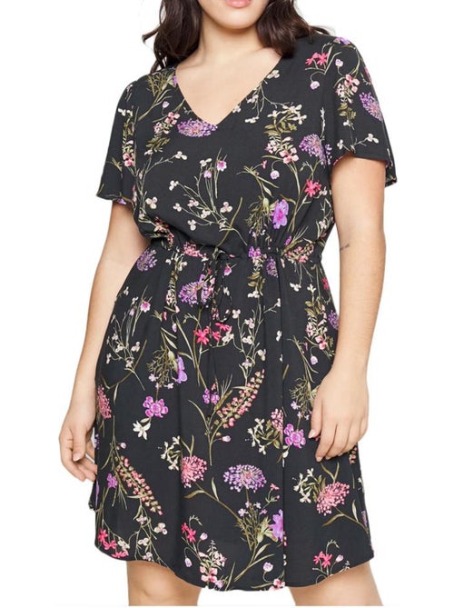 Roupão Preto com Padrões para Mulher Vero Moda Easy - Kiabi Roupão Preto com Padrões para Mulher Vero Moda Easy - Kiabi