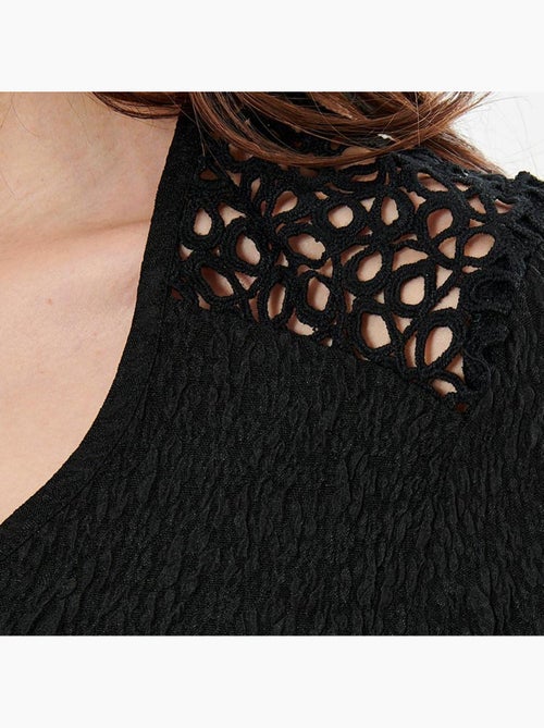 Roupão preto feminino kaporal gueste - Kiabi