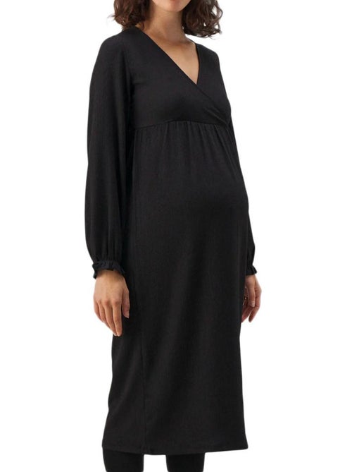 Roupão Preto Feminino Mamalicious Naomi - Kiabi Roupão Preto Feminino Mamalicious Naomi - Kiabi