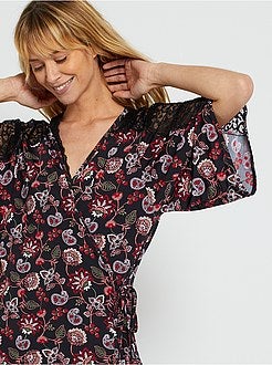 Roupão quimono 'Envie de Lingerie' - Kiabi