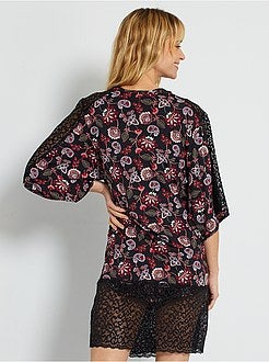 Roupão quimono 'Envie de Lingerie' - Kiabi